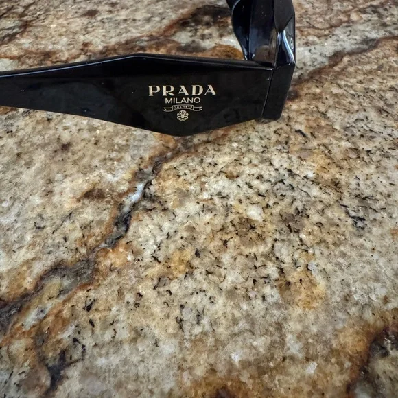 Prada Dark Rectangular Sunglasses - Picture 2 of 6